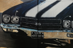 $250 DIPTYCH (2 canvases) Chevelle in Navy
