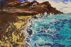 $75 Rocky Beach 6"X6"