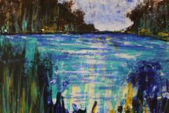 $75 Evening at the Lake 6"X6"